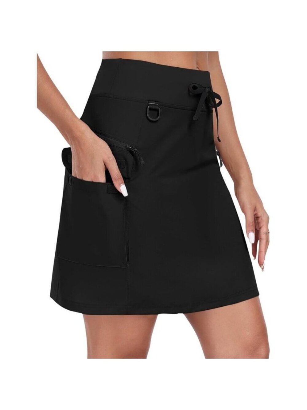 MoFiz Womens 18" Hiking Cargo Skort Athletic Skirt High Waist Golf Dressy Casual